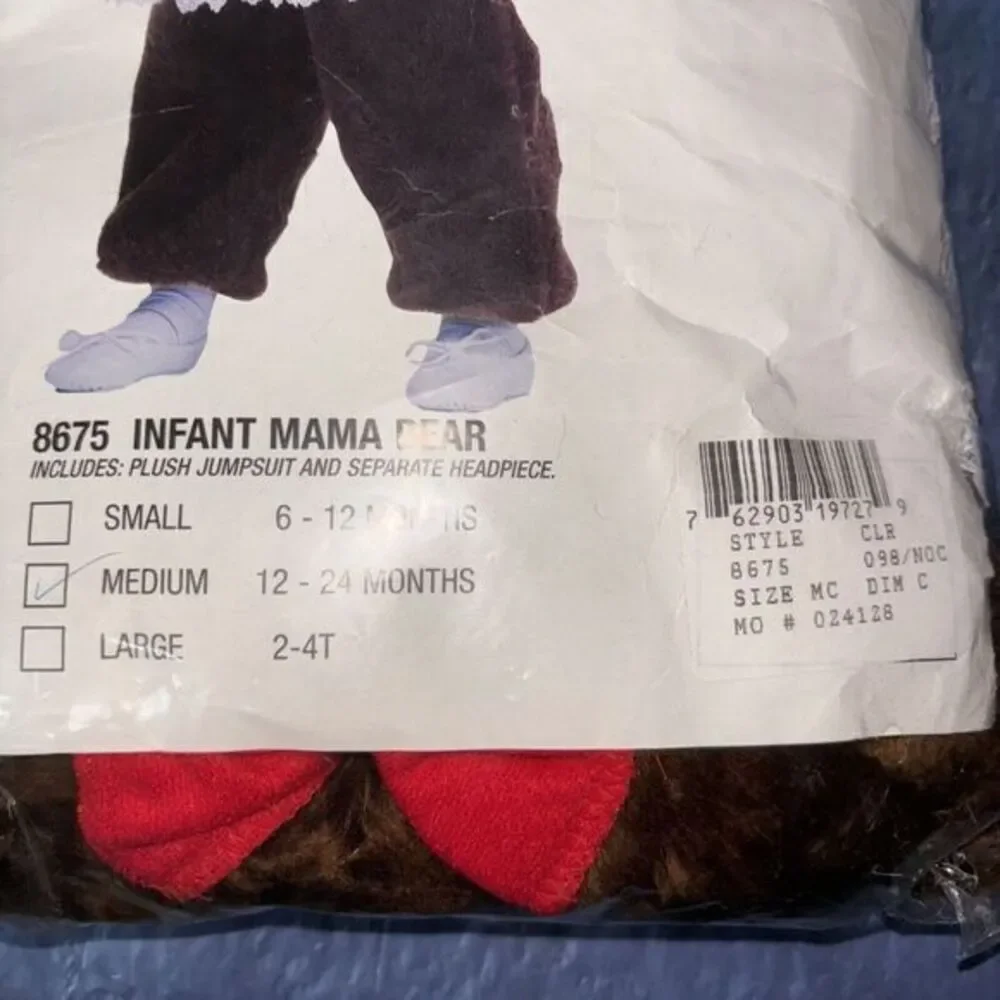 Infant Teddy Bear Costume -‎ Medium  - Used Once Very Cute  Halloween Costumes